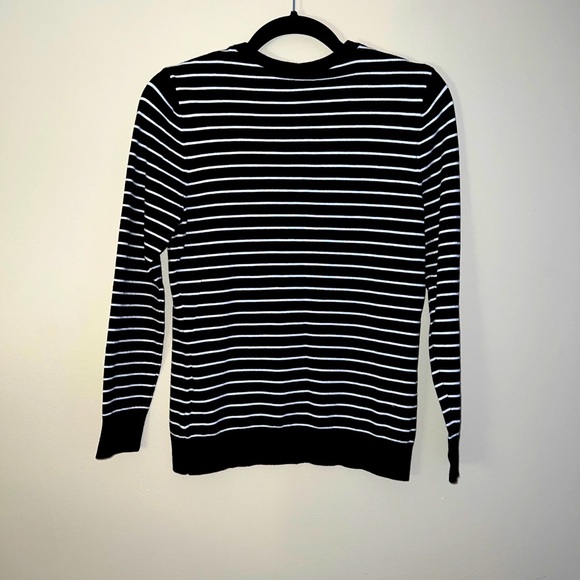 Jones NY Cardigan Black/White Stripe Size Small - Picture 2 of 4
